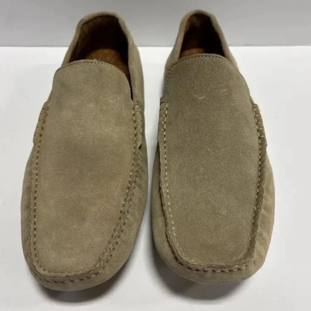 Anthony Veer Men’s William Brown Suede Slippers, Size 10 M